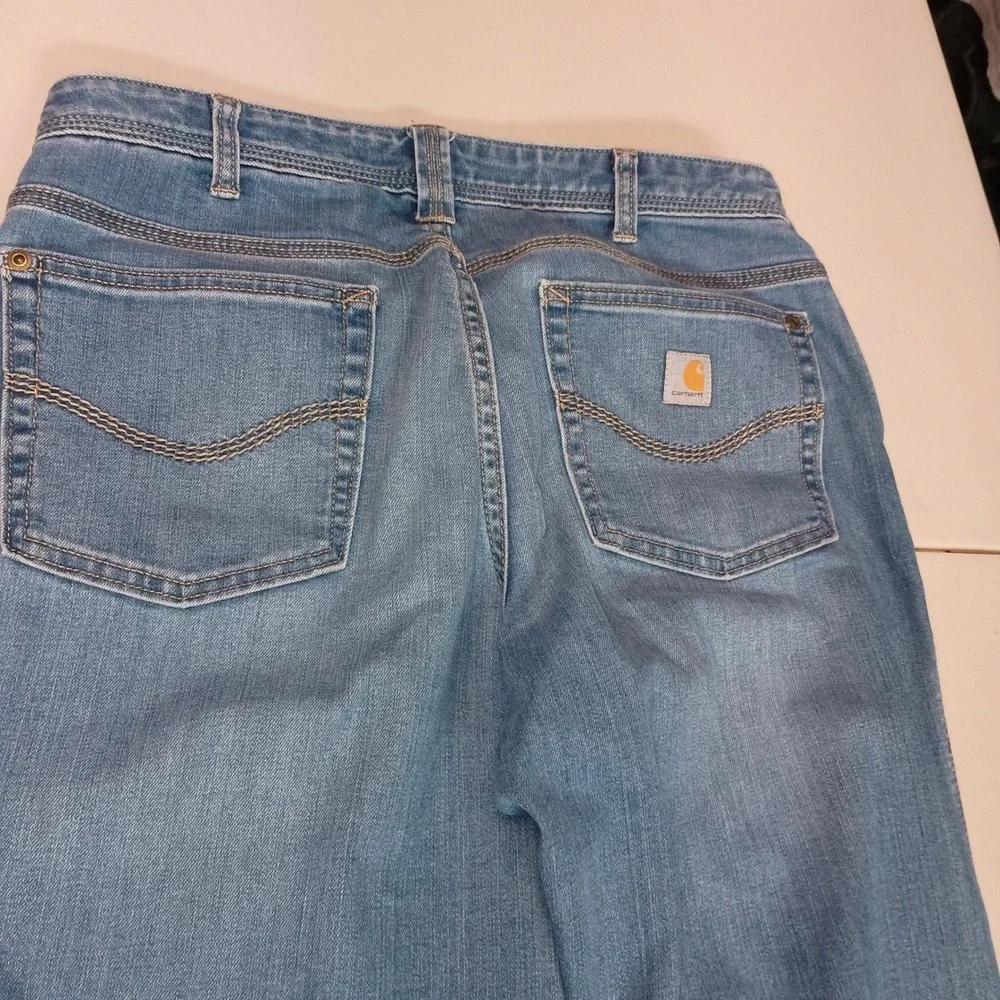 Carhartt Men Original Fit Bootcut Jeans Light Wash Denim‎ Size 10 Regular